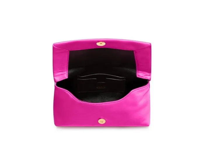Women Clutches Tom Ford Satin Label Mini Chain Bag Hot Pink Women Clutches Tom Ford Satin Label Mini Chain Bag Hot Pink