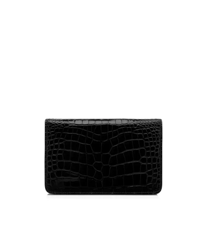 Women Clutches Tom Ford Stamped Crocodile Leather Whitney Small Shoulder Bag Black Women Clutches Tom Ford Stamped Crocodile Leather Whitney Small Shoulder Bag Black