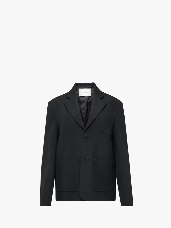 Women Coats and Jackets JW Anderson PATCH POCKET TAILORED BLAZER Black