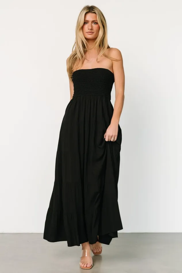 Women Cover Ups Baltic Born Domenica Strapless Maxi Dress Black