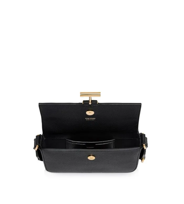 Women Cross Body Bags Tom Ford Grain Leather Tara Mini Bag On Strap Black Women Cross Body Bags Tom Ford Grain Leather Tara Mini Bag On Strap Black