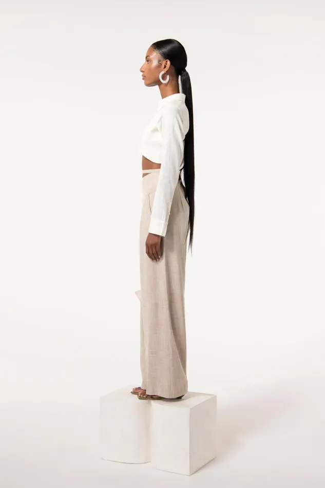 Women Cult Gaia Bottoms TASHA PANT 8211 ECRU Women Cult Gaia Bottoms TASHA PANT 8211 ECRU