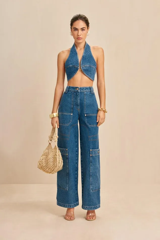 Women Cult Gaia Bottoms WYNN PANT 8211 INDIGO