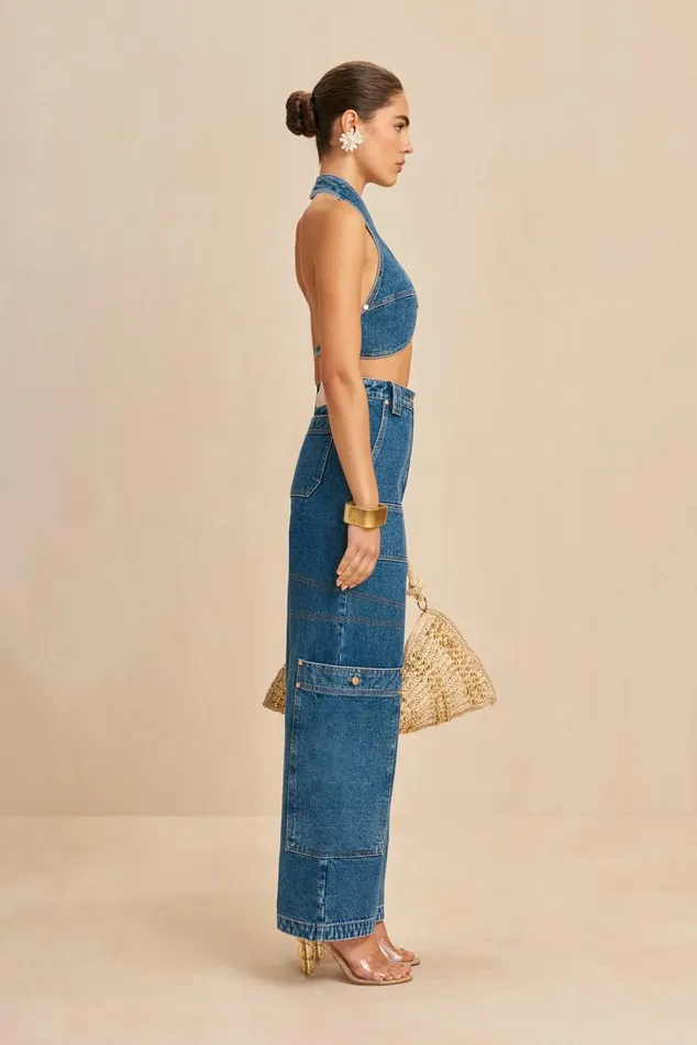 Women Cult Gaia Bottoms WYNN PANT 8211 INDIGO Women Cult Gaia Bottoms WYNN PANT 8211 INDIGO