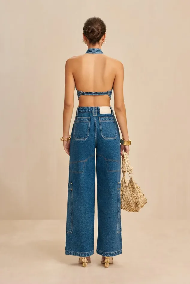 Women Cult Gaia Bottoms WYNN PANT 8211 INDIGO Women Cult Gaia Bottoms WYNN PANT 8211 INDIGO