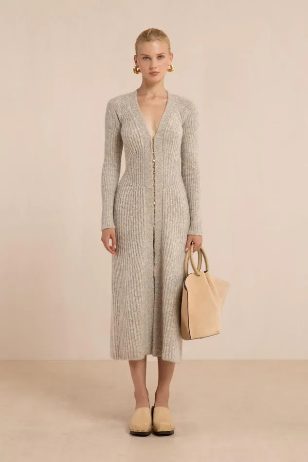 Women Cult Gaia Dresses BESSIANA KNIT DRESS 8211 FOG