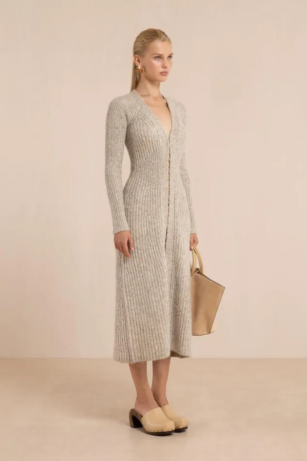 Women Cult Gaia Dresses BESSIANA KNIT DRESS 8211 FOG Women Cult Gaia Dresses BESSIANA KNIT DRESS 8211 FOG