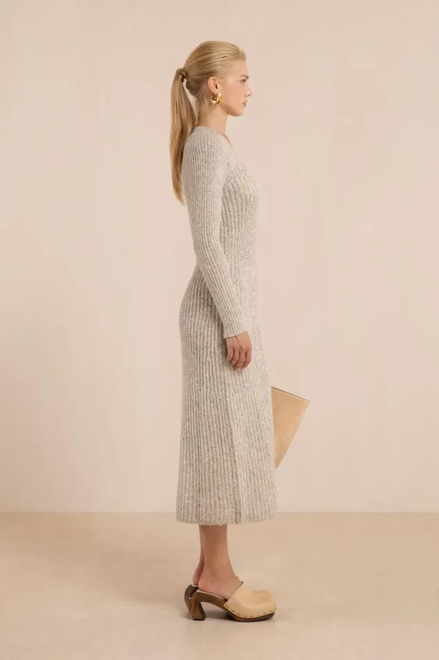 Women Cult Gaia Dresses BESSIANA KNIT DRESS 8211 FOG Women Cult Gaia Dresses BESSIANA KNIT DRESS 8211 FOG