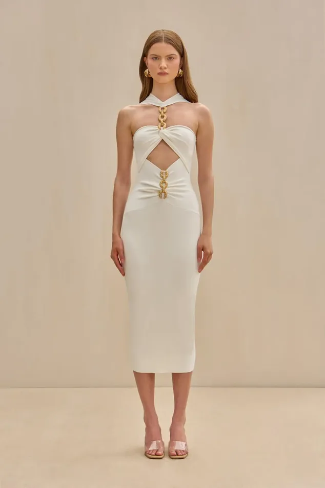 Women Cult Gaia Dresses CRISTOS KNIT DRESS 8211 OFF WHITE Women Cult Gaia Dresses CRISTOS KNIT DRESS 8211 OFF WHITE