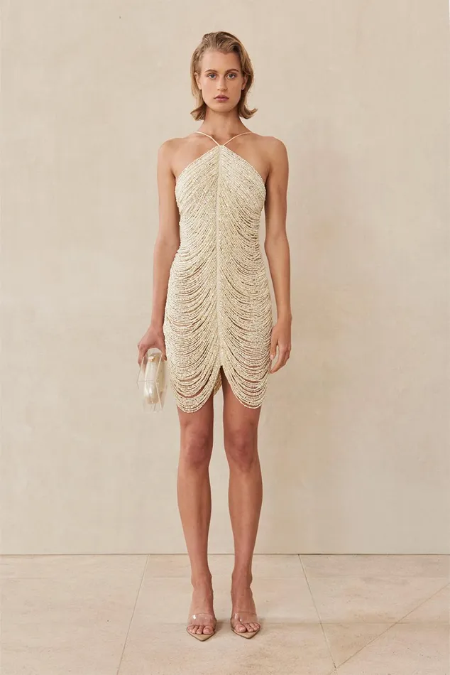 Women Cult Gaia Dresses DOMINA DRESS 8211 OFF WHITE