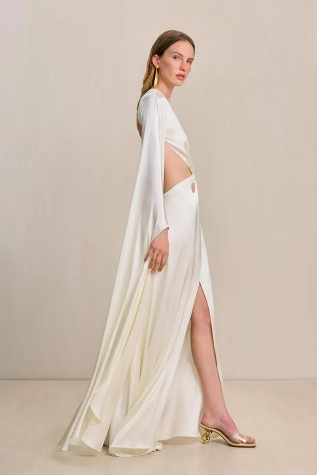 Women Cult Gaia Dresses JASMIN GOWN 8211 OFF WHITE Women Cult Gaia Dresses JASMIN GOWN 8211 OFF WHITE