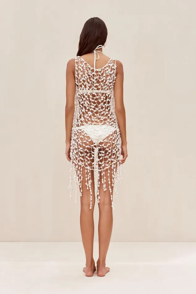 Women Cult Gaia Dresses ROMAN CROCHET DRESS 8211 OFF WHITE Women Cult Gaia Dresses ROMAN CROCHET DRESS 8211 OFF WHITE