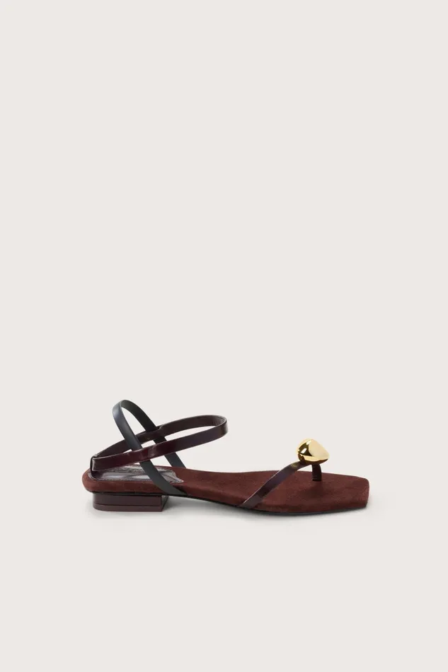 Women Cult Gaia Flats ILLENE SANDAL 8211 ESPRESSO