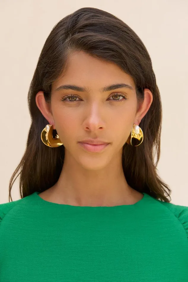 Women Cult Gaia Jewelry SHIRA EARRING 8211 SHINY BRASS Women Cult Gaia Jewelry SHIRA EARRING 8211 SHINY BRASS