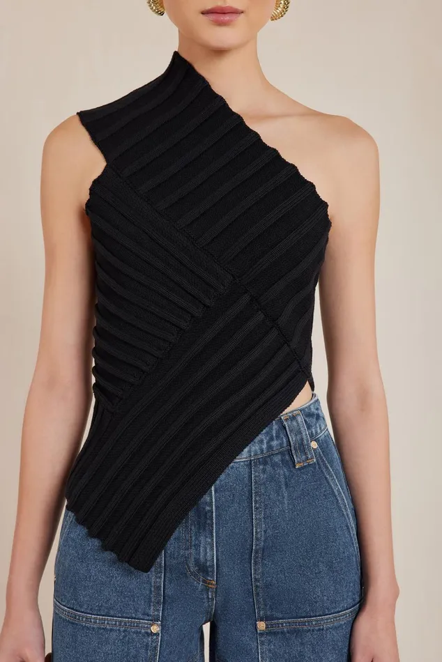 Women Cult Gaia Knits DEL KNIT TOP 8211 BLACK