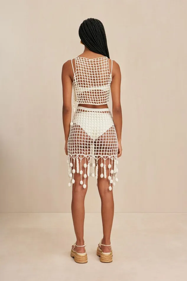 Women Cult Gaia Knits MOKI CROCHET COVERUP 8211 OFF WHITE Women Cult Gaia Knits MOKI CROCHET COVERUP 8211 OFF WHITE