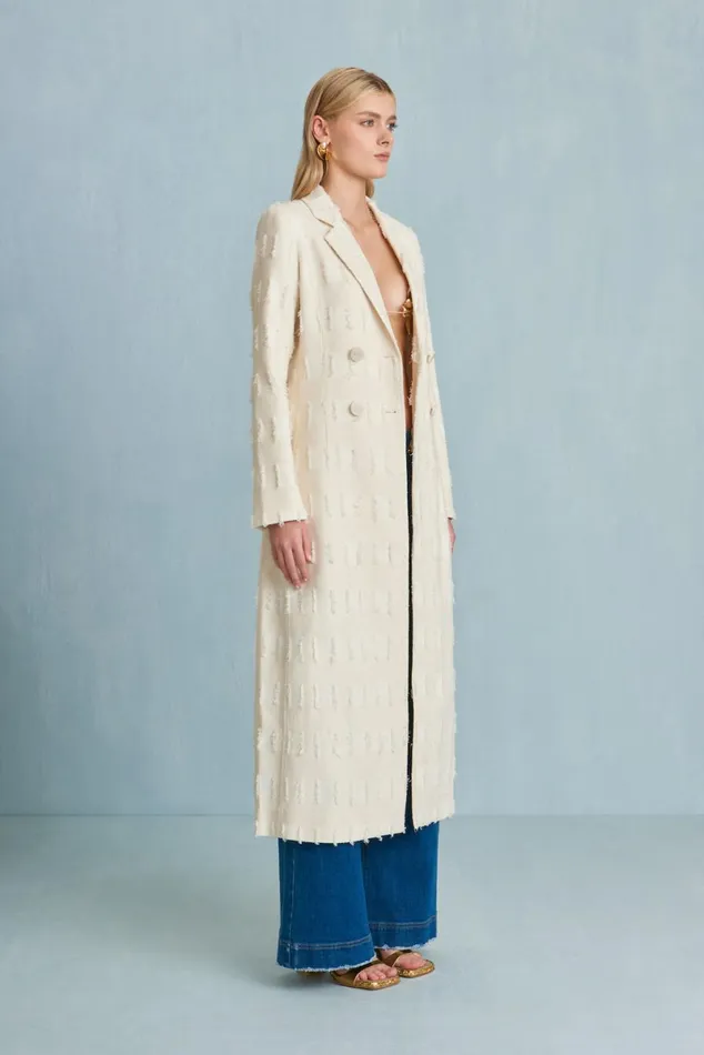 Women Cult Gaia Outerwear DILAN COAT 8211 OFF WHITE MULTI Women Cult Gaia Outerwear DILAN COAT 8211 OFF WHITE MULTI