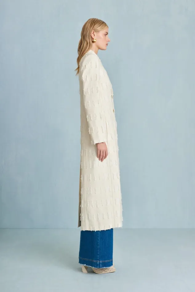 Women Cult Gaia Outerwear DILAN COAT 8211 OFF WHITE MULTI Women Cult Gaia Outerwear DILAN COAT 8211 OFF WHITE MULTI