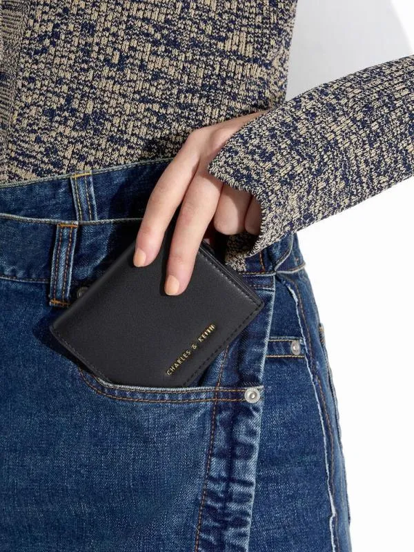 Women Daisy BiFold Small Wallet 8211 Black CHARLES and KEITH Small Wallets Women Daisy BiFold Small Wallet 8211 Black CHARLES and KEITH Small Wallets