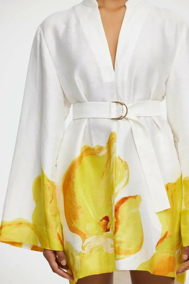Women DOVEFORD MINI DRESS Ivory Calla Lily Acler Mini Dresses
