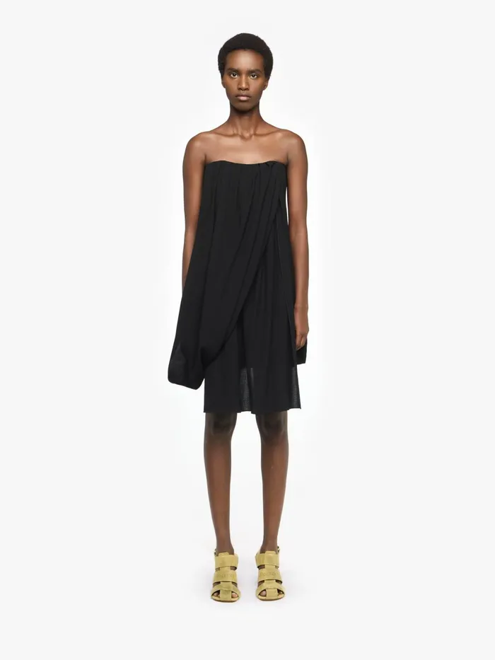 Women Dresses JW Anderson DRAPED BUSTIER DRESS Black Women Dresses JW Anderson DRAPED BUSTIER DRESS Black