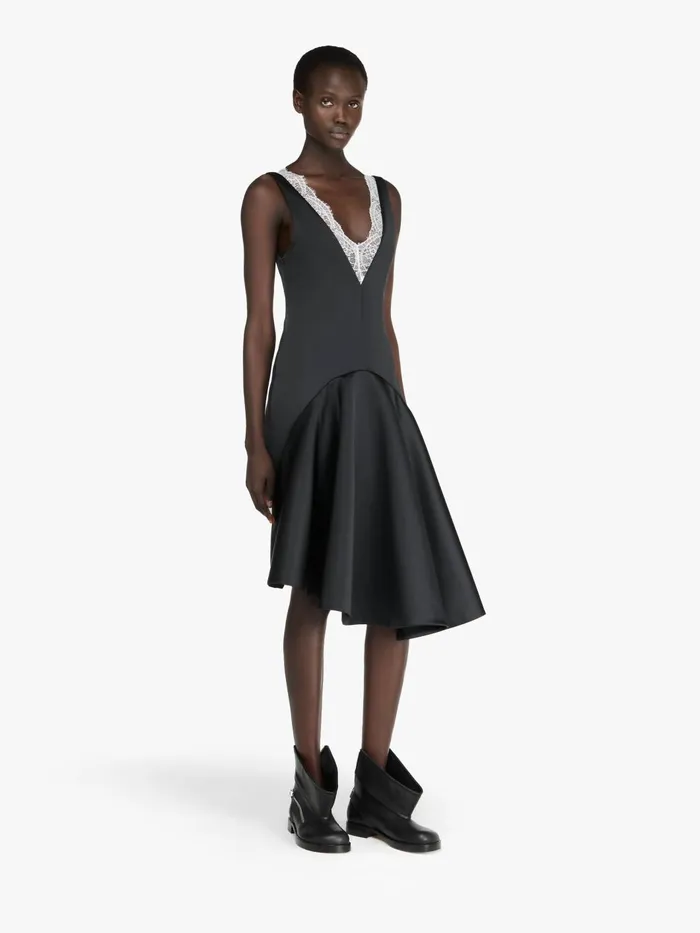 Women Dresses JW Anderson DRAPED HEMLINE VNECK DRESS Black Women Dresses JW Anderson DRAPED HEMLINE VNECK DRESS Black