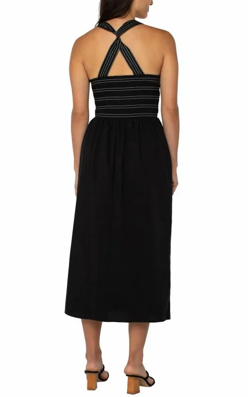 Women Dresses Liverpool Los Angeles Sleeveless Midi Dress Black