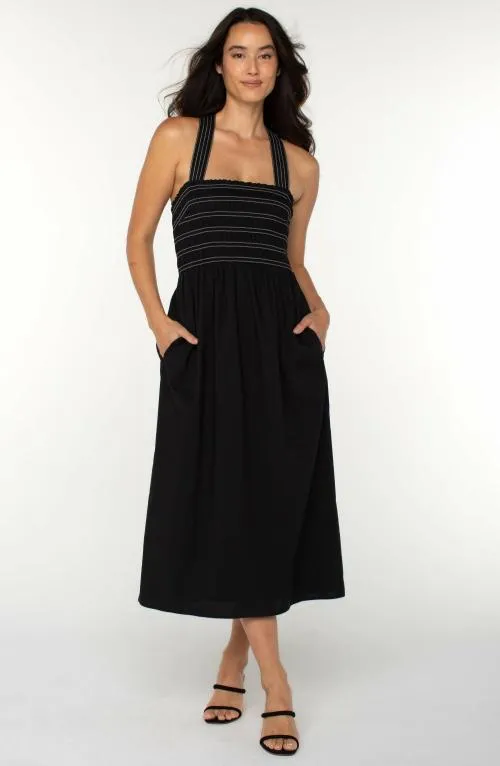 Women Dresses Liverpool Los Angeles Sleeveless Midi Dress Black