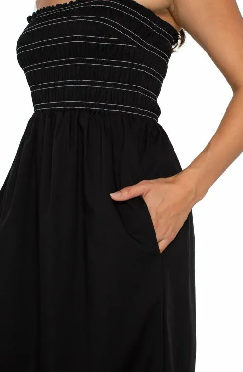 Women Dresses Liverpool Los Angeles Sleeveless Midi Dress Black