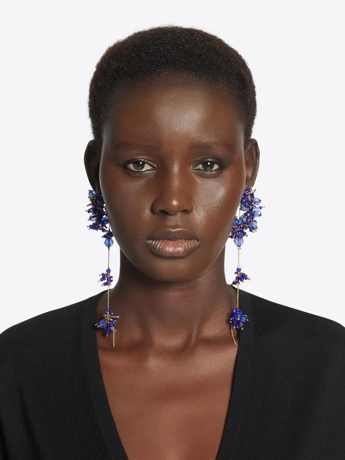 Women Dries Van Noten Jewelry Embroidered Earrings Women Dries Van Noten Jewelry Embroidered Earrings