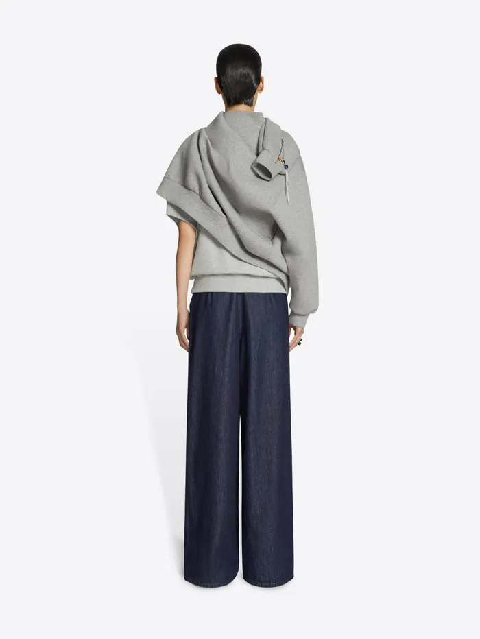 Women Dries Van Noten Pants Wide Pleated Jeans