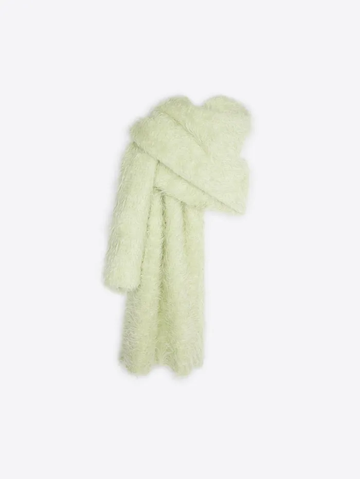Women Dries Van Noten Scarves and Foulards Faux Fur Sleeved Scarf