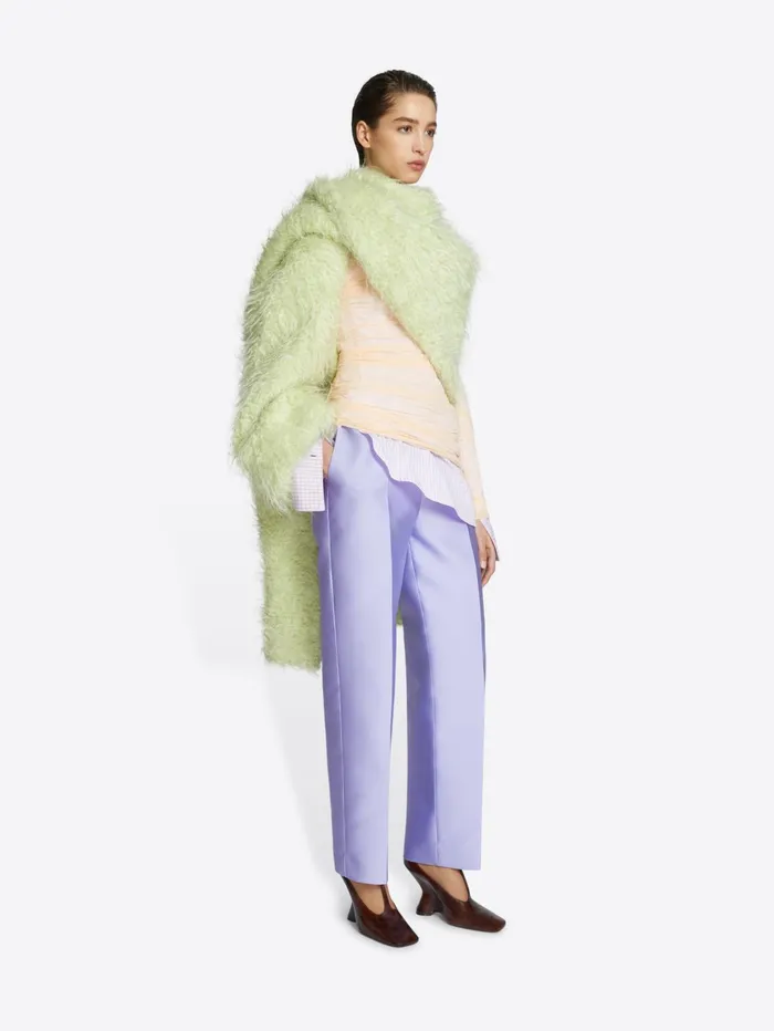 Women Dries Van Noten Scarves and Foulards Faux Fur Sleeved Scarf