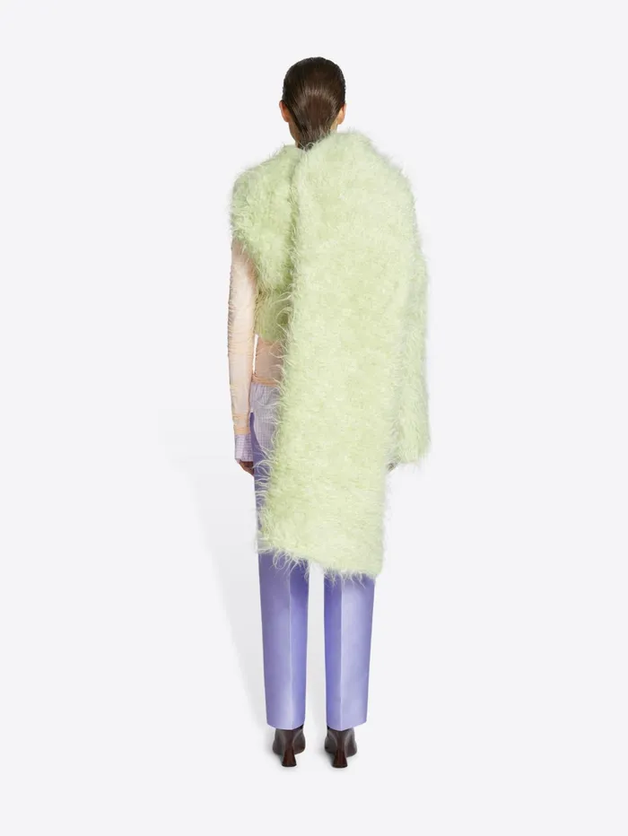 Women Dries Van Noten Scarves and Foulards Faux Fur Sleeved Scarf