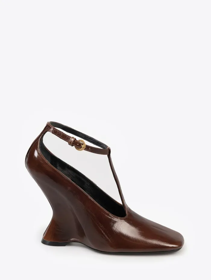 Women Dries Van Noten Shoes Leather Wedge Mary Janes