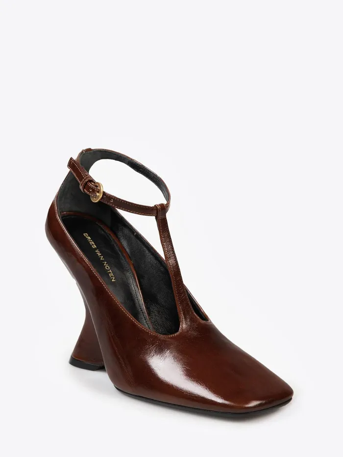Women Dries Van Noten Shoes Leather Wedge Mary Janes
