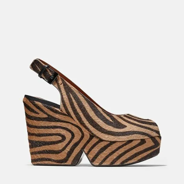 Women DYLAN Pony Tiger Effect Clergerie Wedges