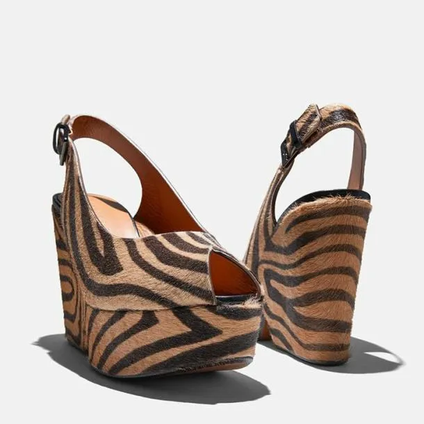 Women DYLAN Pony Tiger Effect Clergerie Wedges