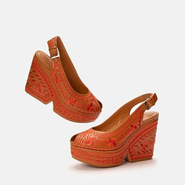 Women DYLYA Bush Clergerie Wedges