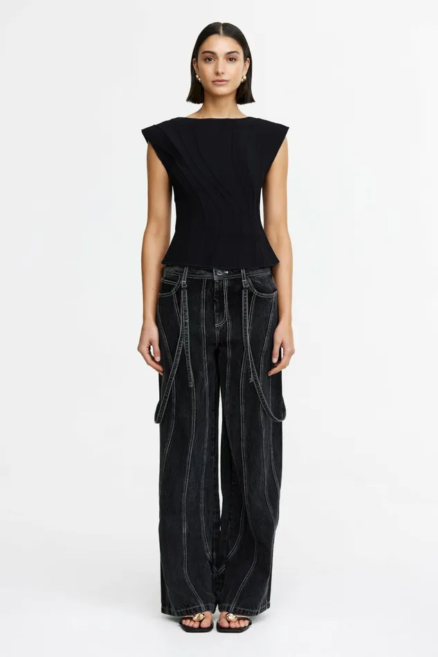 Women EAGLETON JEAN Black Acler Pants