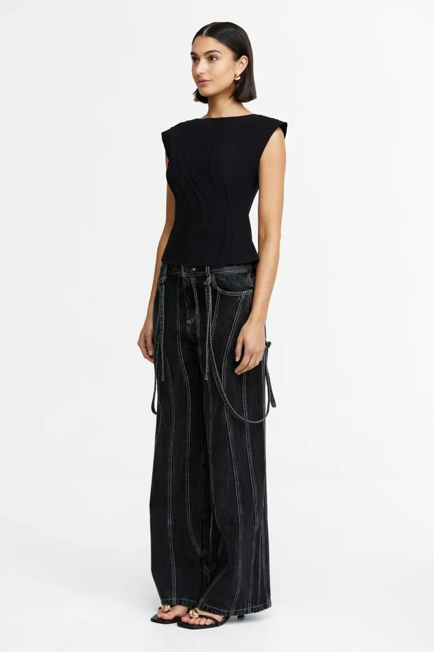 Women EAGLETON JEAN Black Acler Pants