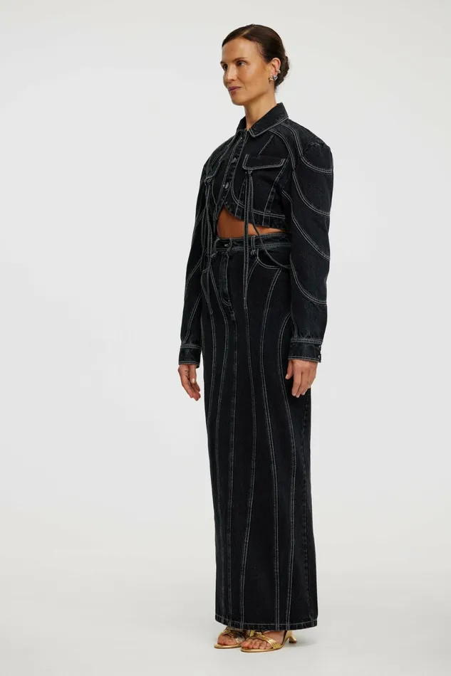 Women EAGLETON MAXI SKIRT Black Acler Skirts