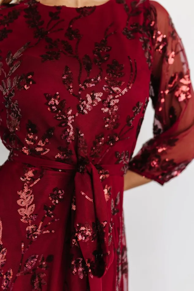 Women Embellished Sequin Baltic Born Destiny Sequin Maxi Dress Wine Women Embellished Sequin Baltic Born Destiny Sequin Maxi Dress Wine