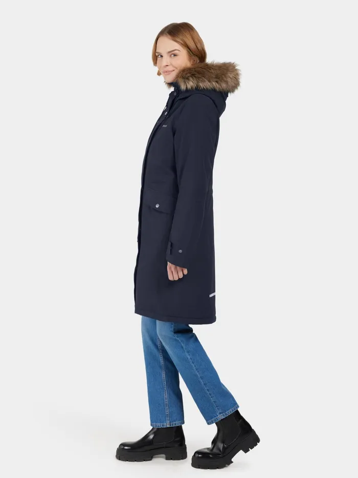 Women Erika Parka Dark Night Blue Didriksons Autumn Jackets