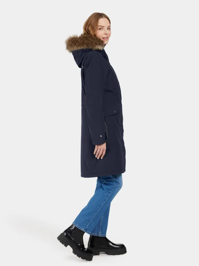 Women Erika Parka Dark Night Blue Didriksons Autumn Jackets