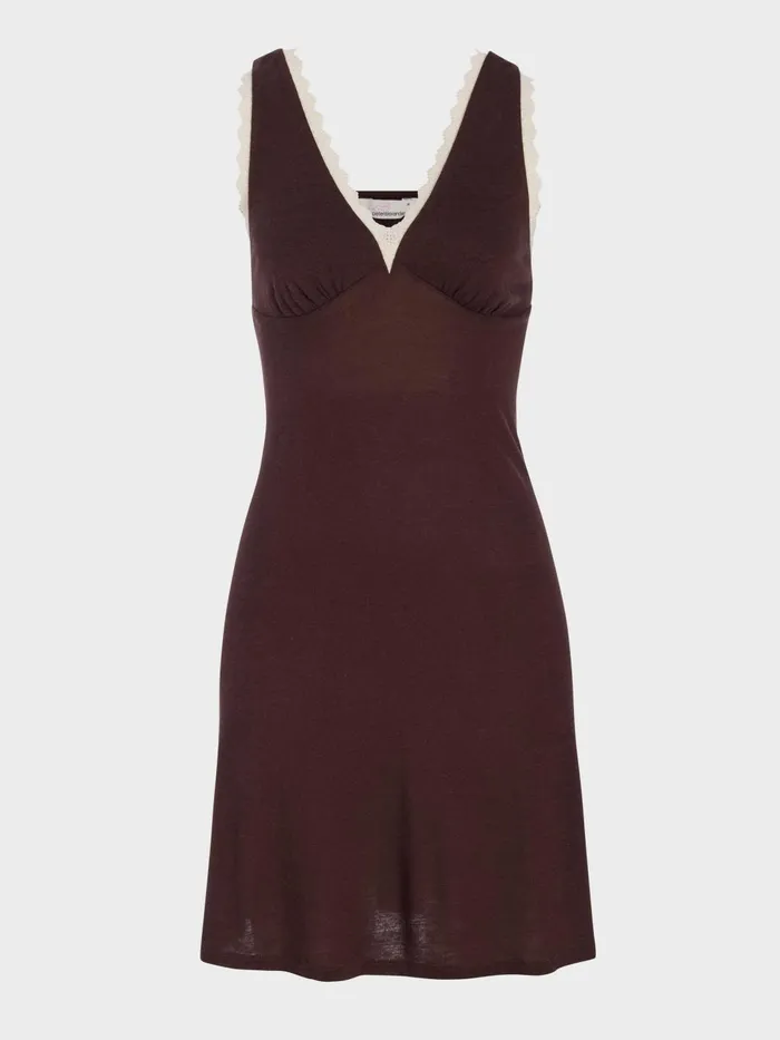 Women Espresso Linen Lace Nightie Multi Peter Alexander Nighties