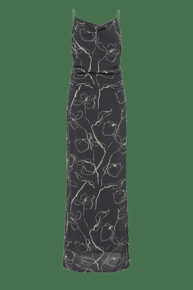 Women Faithfull The Brand Dresses Aurelie Maxi Dress Calla Charred Navy