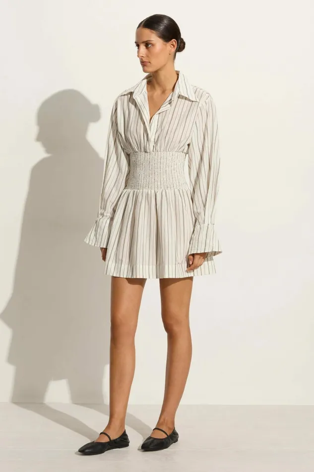 Women Faithfull The Brand Dresses Vitinia Mini Dress Trieste Stripe 8211 Faithfull The Brand