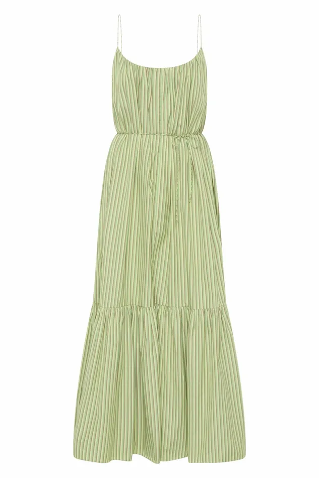 Women Faithfull The Brand Maxi Dresses Elodie Maxi Dress Green Stripe