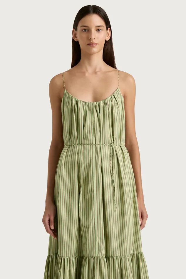 Women Faithfull The Brand Maxi Dresses Elodie Maxi Dress Green Stripe